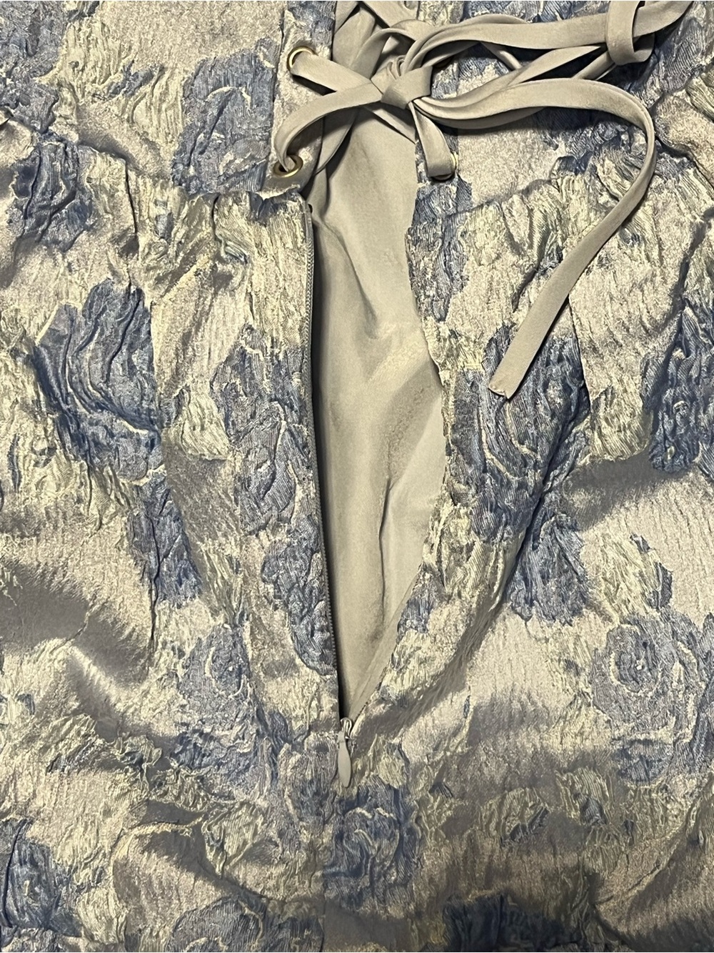 NWT Beautiful Altar'd State Skye Blue Jacquard Floral Maxi Dress Size Medium - Picture 10 of 15